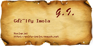 Gálfy Imola névjegykártya